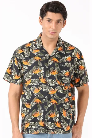 Wrangler Men Black Floral Printed Casual Shirt