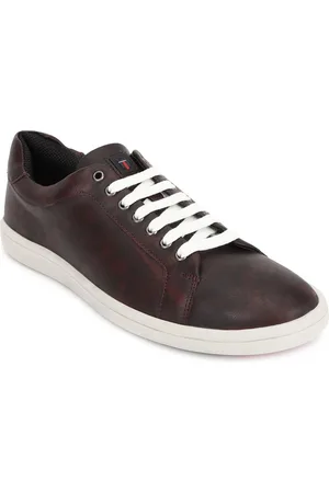 Louis Philippe Men Brown Printed PU Sneakers