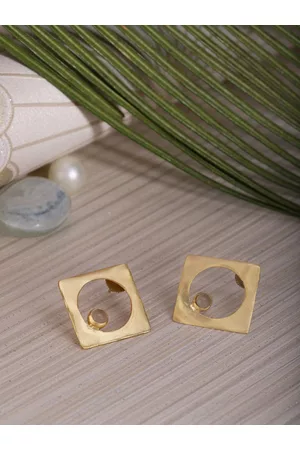 Berserk Gold-Toned Contemporary Studs Earrings
