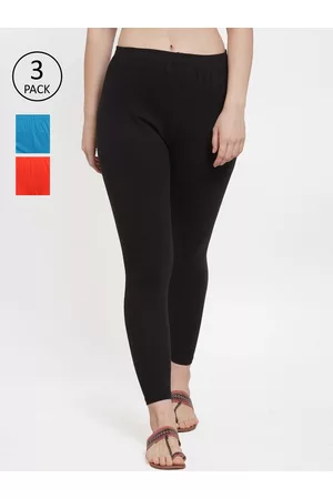 GRACIT Women Pack Of 3 Solid Leggings