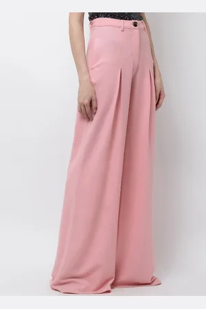 DODO & MOA Women Pink Relaxed High-Rise Trousers