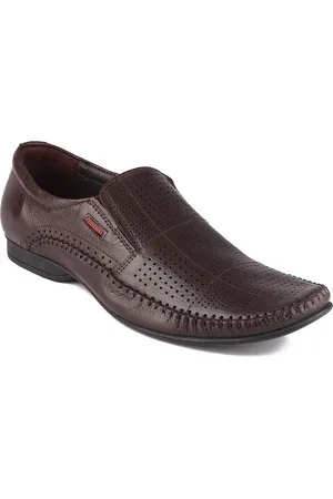 Red Chief Brown Leather Formal All Season Shoes for Men