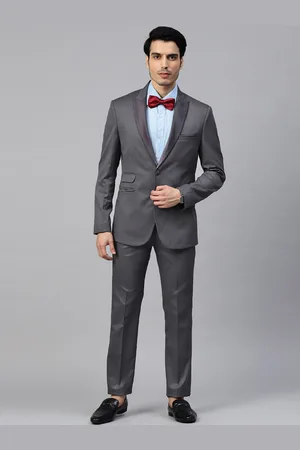 MANQ Men Solid Slim-Fit Single-Breasted Two-Piece Formal Suit