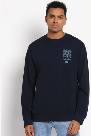 Lee Men Navy Blue Sweatshirt