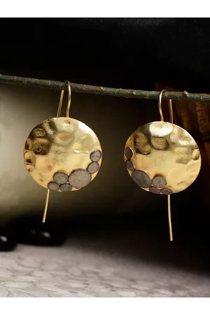 Berserk Gold-Toned Contemporary Drop Earrings