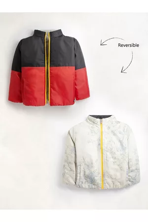 Cherry Crumble Boys Multicoloured Colourblocked Reversible Crop Sporty Jacket