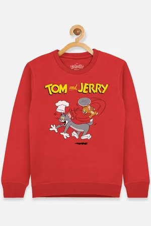 Kidsville Tom & Jerry Girls Red Printed Sweatshirt