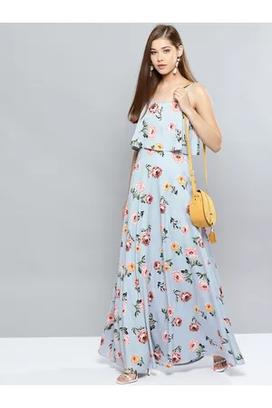 Harpa Women Grey Printed Maxi Dress
