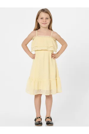 ONLY Girls Yellow Layered Dress