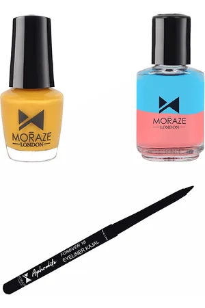 Moraze Pack of Kajal with 1 Nail Polish 5 ML1 Nail Paint Remover (30 ML)