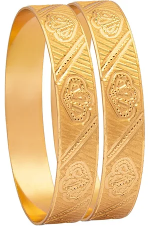 Shivansh Set Of 2 Gold-Plated & Toned Traditional Bangles