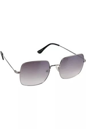 Lee Cooper Women Sunglasses - Women Grey Lens & Gunmetal-Toned Square Sunglasses with UV Protected Lens