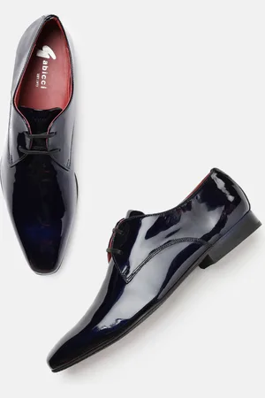 Gabicci Men Navy Blue Leather Derbys