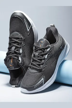 ASIAN Men Black Mesh Running Non-Marking Shoes
