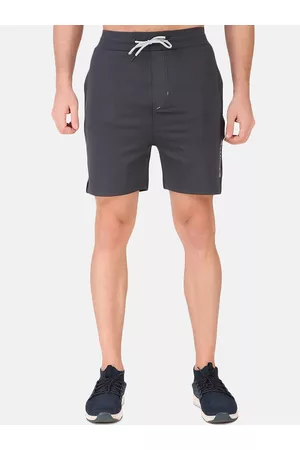 FITINC Men Grey Slim Fit Training or Gym Antimicrobial Technology Shorts