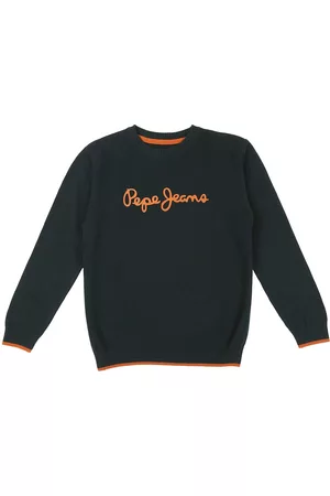 Pepe Jeans Boys Green & Orange Typography Pullover