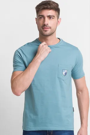 Giordano Men Green Slim Fit T-shirt