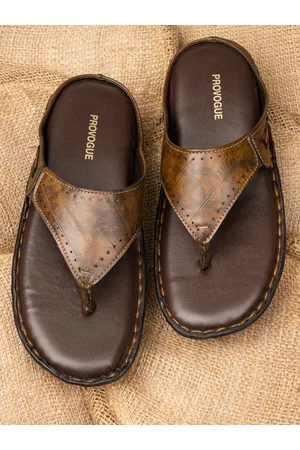 Provogue Men Brown & Black Printed Slip-On
