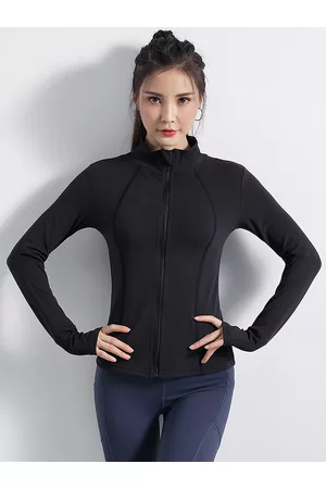 JC Collection Women Black Lightweight Longline Training or Gym Sporty Jacket