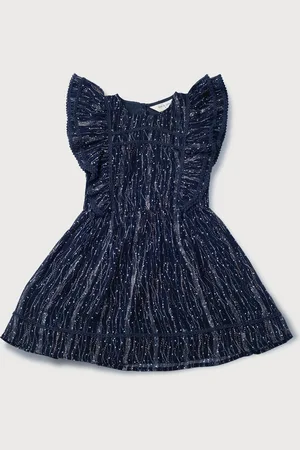 Gini and Jony Girls Blue Embellished Dress