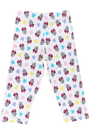 BodyCare Girls White & Blue Printed Cotton Capris