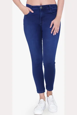FCK-3 Women Navy Blue Jean High-Rise Light Fade Stretchable Jeans