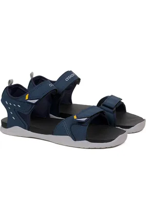 ASIAN Men Navy Blue & Grey Solid Sports Sandals