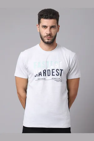 CANTABIL Men Grey Typography Printed T-shirt