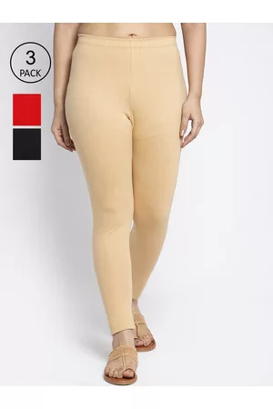 GRACIT Women Pack of 3 Solid Ankle-Length Leggings