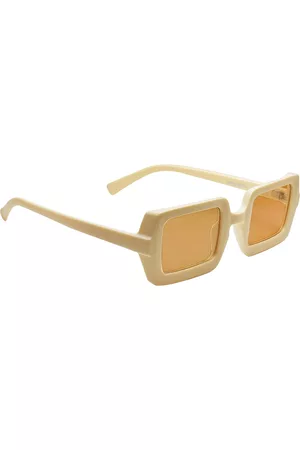 Peter Jones Eyewear Unisex Brown Lens & Brown Square Sunglasses with UV Protected Lens