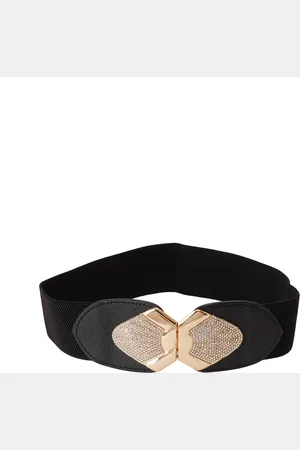 STYLE SHOES Women Black Embellished Belt