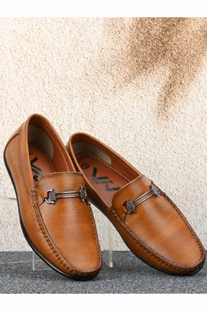 Viv Men Tan Textured Loafers