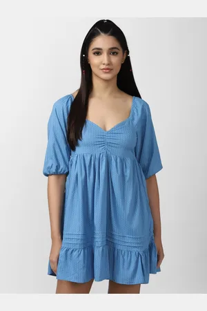 Forever 21 Blue Empire Mini Dress