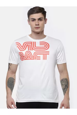 Wildcraft Men White & Red Typography Printed T-shirt