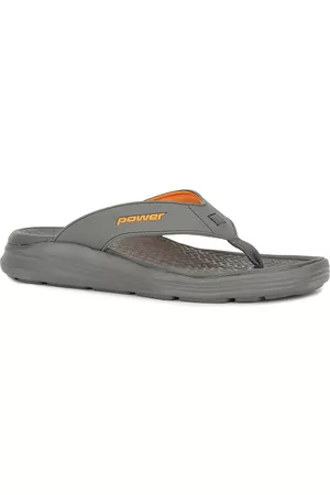 POWER Men Grey & Orange Comfort Sandals