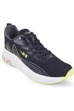 Campus Unisex Kids Black Mesh Running Shoes
