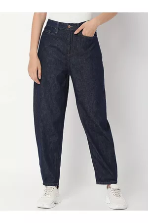 SPYKAR Women Blue Boyfriend Fit High-Rise Cotton Jeans