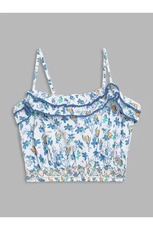 Elle Multicoloured Floral Print Crop Top