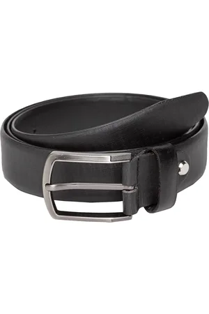 Teakwood Leathers Men Black Solid Belt