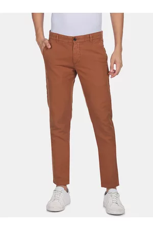 Arrow Men Orange Slim Fit Chinos Trousers