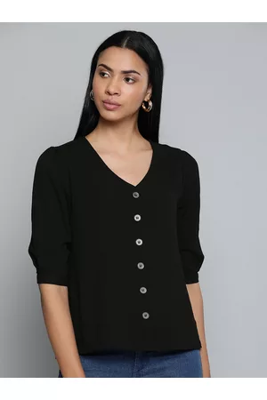 Chemistry Women Black Solid Top