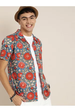 Taavi Men Handblock Printed Cotton Casual Shirt