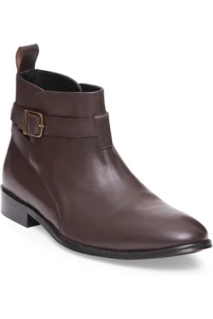 HATS OFF ACCESSORIES Men Brown Leather Flat Boots