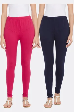 Tulsattva Women Pack Of 2 Solid Churidar-Length Leggings