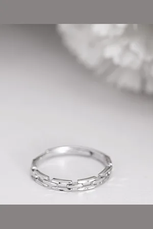 Zavya Women 925 Sterling Silver-Toned Rhodium-Plated Ring