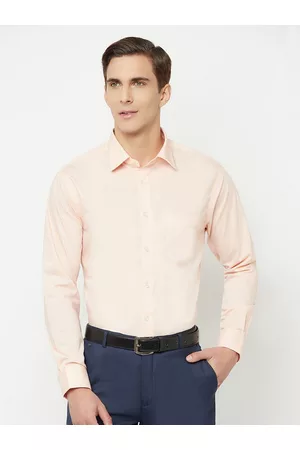 CANTABIL Men Peach-Coloured Formal Shirt