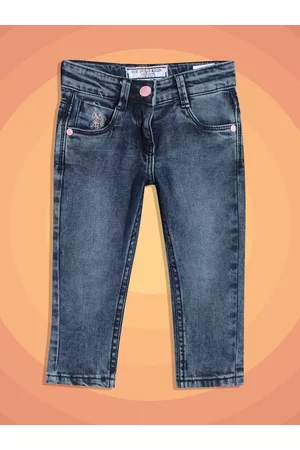 Ralph Lauren Girls Blue Slim Fit Clean Look Stretchable Jeans