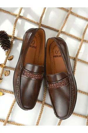 Prolific Men Brown Solid Loafers