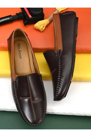 John Karsun Men Brown Slip-On Loafers