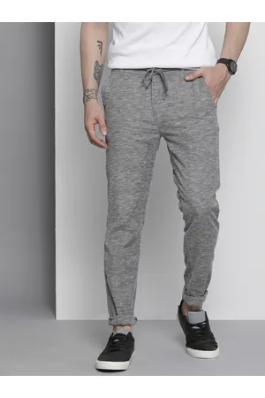 The Indian Garage Co Men Grey Joggers Trousers